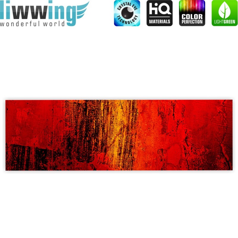 liwwing r marken leinwandbild paint it red panorama abstrakt 3d wand rot braun hintergrund